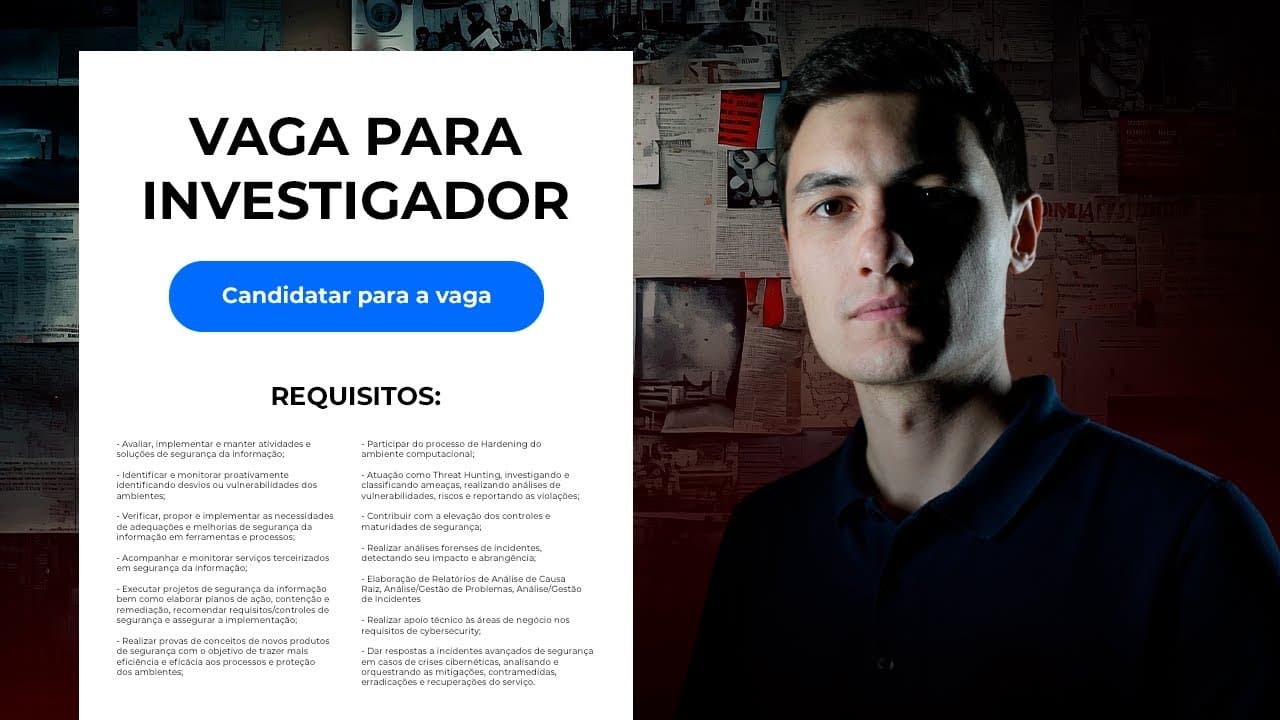 Bruno Fraga apresentando ferramentas de investigação digital em múltiplas telas com interfaces de OSINT e terminal de comandos