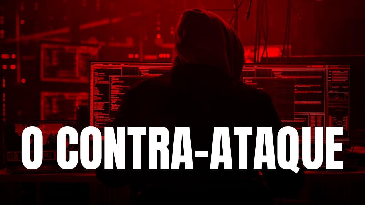 Bruno Fraga em aulão ao vivo com dois convidados especialistas discutindo golpes digitais e cibersegurança